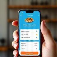 Smartphone avec commande repas en cours